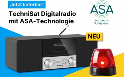 Sicherheitsmeldungen über DAB+ mit ASA